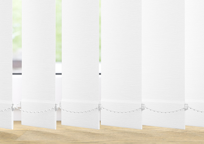 Toulouse (Blackout), Textured White - Vertical Blind Slats - Image 3
